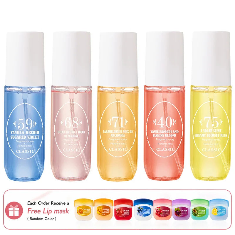 Perfume Mist Body Spray 5 Scents Vanilla Orchid Ocean Air Jasmine Blooms Creamy Coconut Milk Macadamia Long Lasting 90ml Each for Women Gift - AliExpress 66
