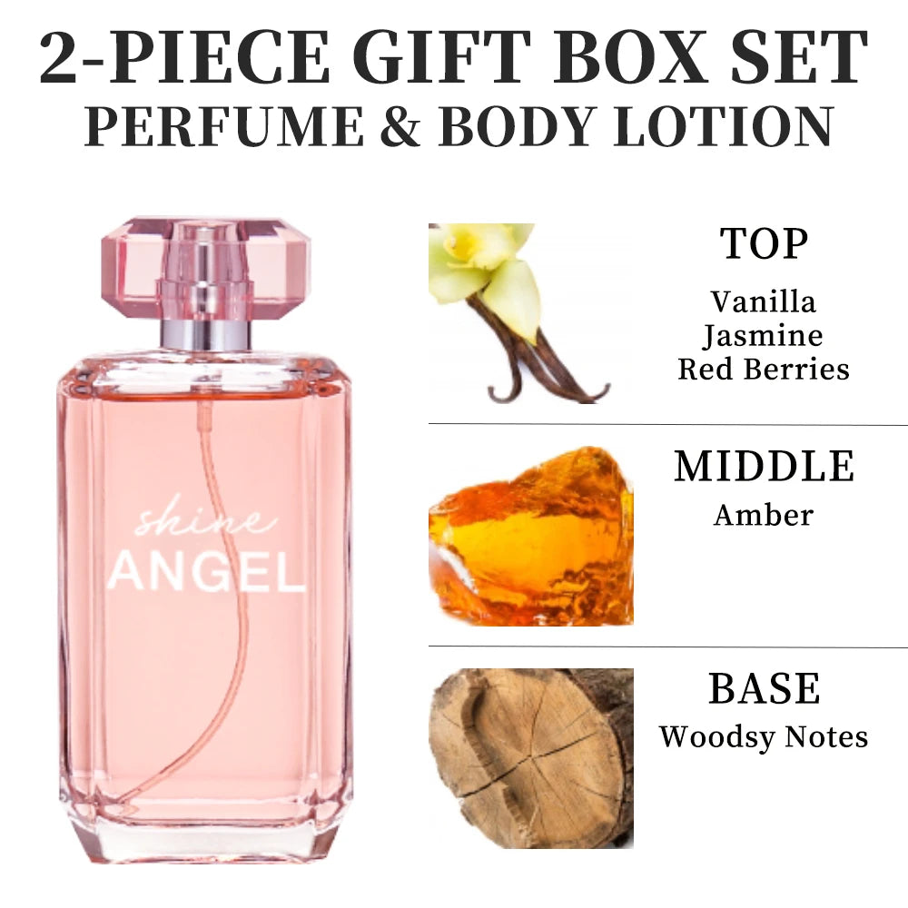 Eau de Parfum Spray and Body Lotion Gift Set Women's Fragrance Sets 3.4 Oz EDP Spray 2.8 Oz Body Cream Shine Angel 2 Pcs Gifts - AliExpress 66