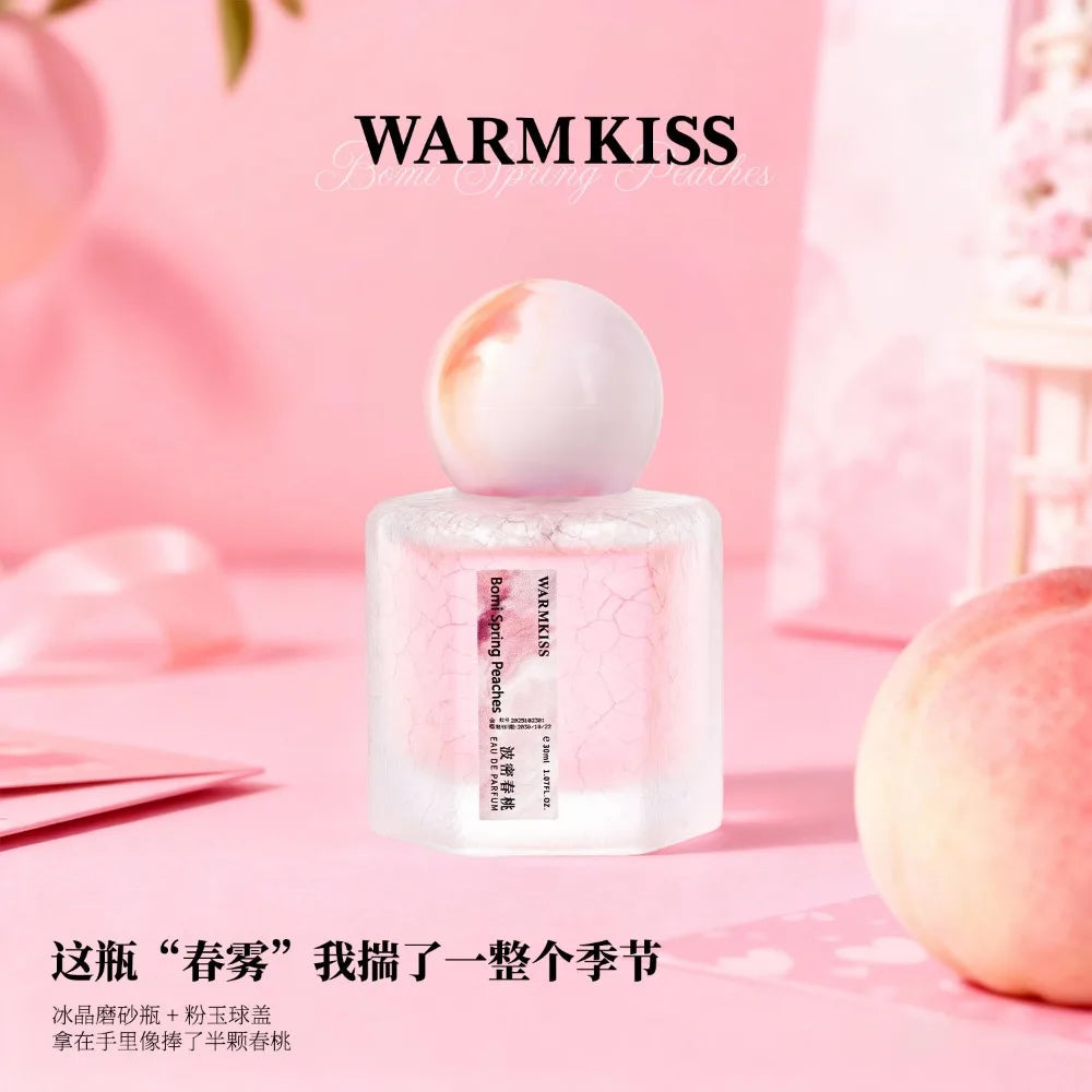 30ML Bomi Spring Peach Perfume Fresh Sweet Floral Fruity Milk Long Lasting Fragrance Eau de Toilette For Women Daily Dating