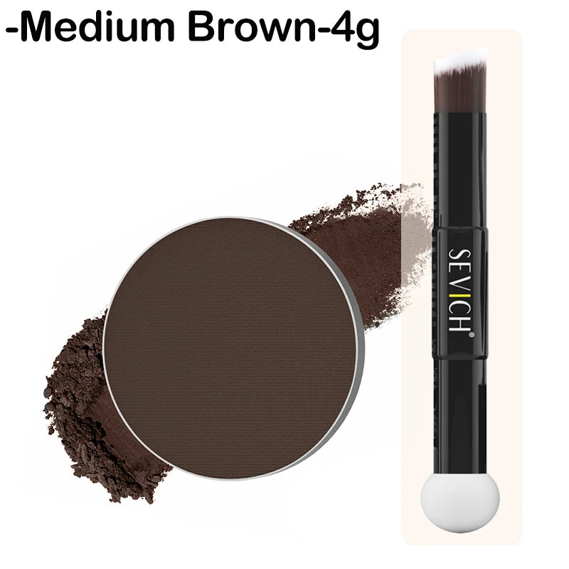 SEVICH Mini-Hairline Powder 4g Waterproof Hairline Shadow Powder Black Root Cover Up Hair Concealer Double Ended Makeup Brush - AliExpress 66