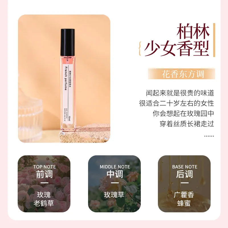 10ML Popular Perfume Portable Mini Eau De Toilette Long Lasting Woody Floral Fragrance Pocket Travel Size For Women Daily Use