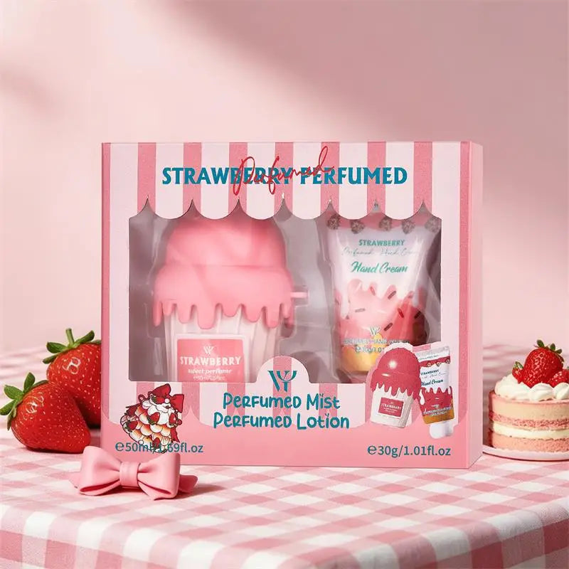 Ice Cream Shape Perfume Mist Hand Cream Set Bread Cherry Chocolate Scent Fragrance Spray Hand Lotion Daily Body Care Gift Kit - AliExpress 66
