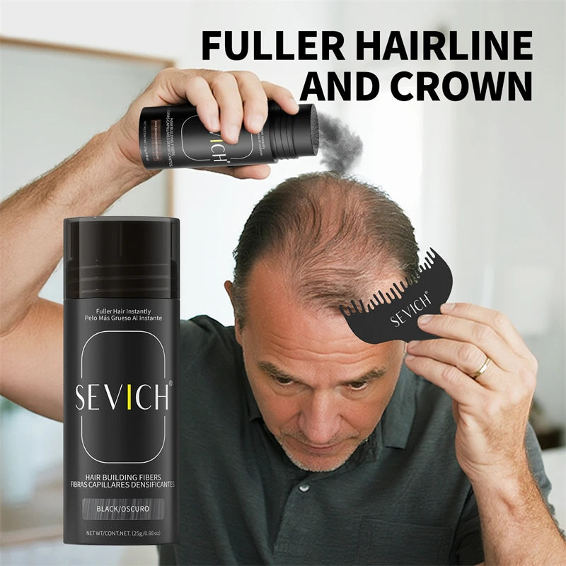 Sevich Hair Fibers Powder 25g Keratin Hair Building Fiber Thickening Powder ¨C Instantly Thickens & Volumizes for All Hair Types