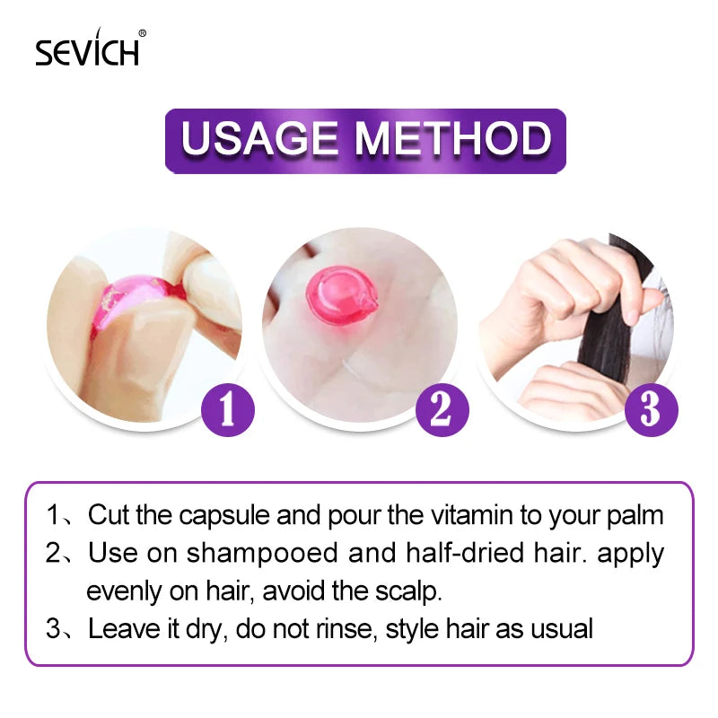30Pcs Anti Hair Loss Hair Vitamin Capsule Oil Keratin Complex Oil Smooth Silky Hair Serum Hair Mask Repair Frizz Damaged Sevich - AliExpress 66