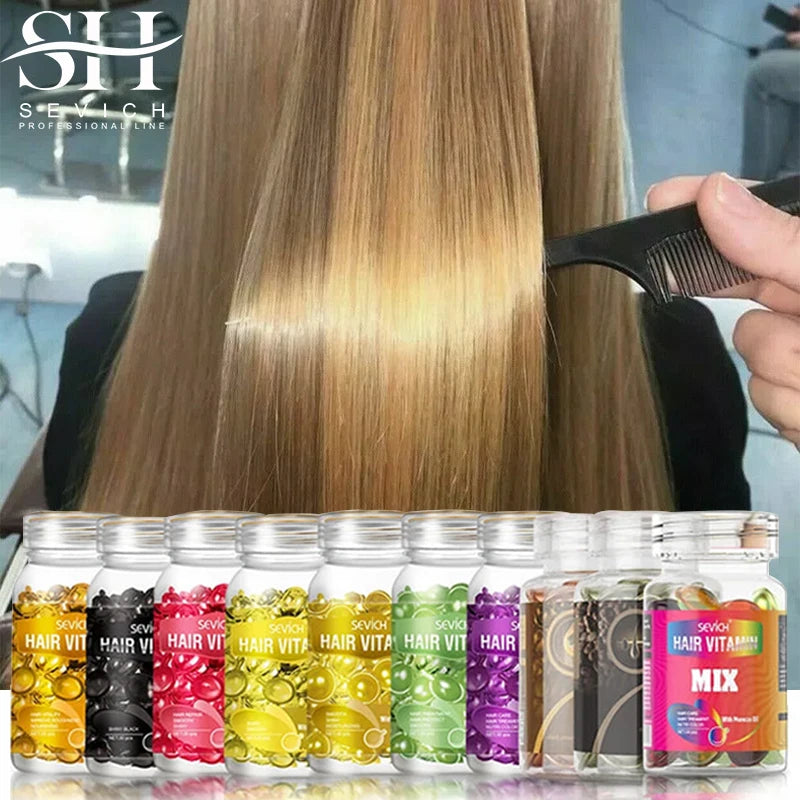 30Pcs Anti Hair Loss Hair Vitamin Capsule Oil Keratin Complex Oil Smooth Silky Hair Serum Hair Mask Repair Frizz Damaged Sevich - AliExpress 66