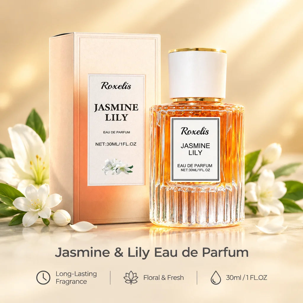 Elegant Women Perfume Jasmine Lily Floral Scent Long Lasting Fragrance Natural Fresh Scent Spray Eau De Toilette Flirting Pheromone For Daily Dating Seductive Romance Gift 30ml