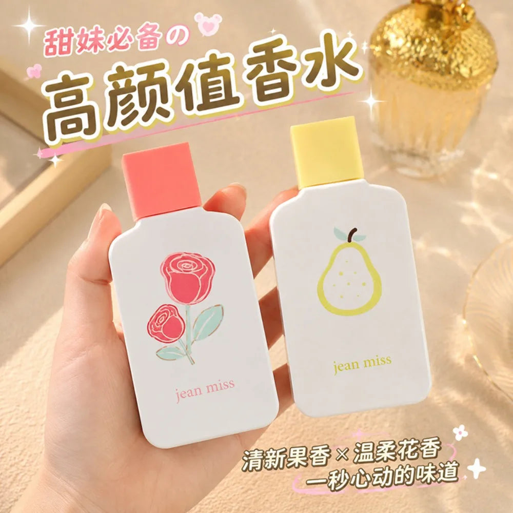 50ML Cartoon Fruit Flower Printing Perfume Natural Fresh Floral Fruity Scent Long Lasting Eau De Toilette For Women Daily Dating
