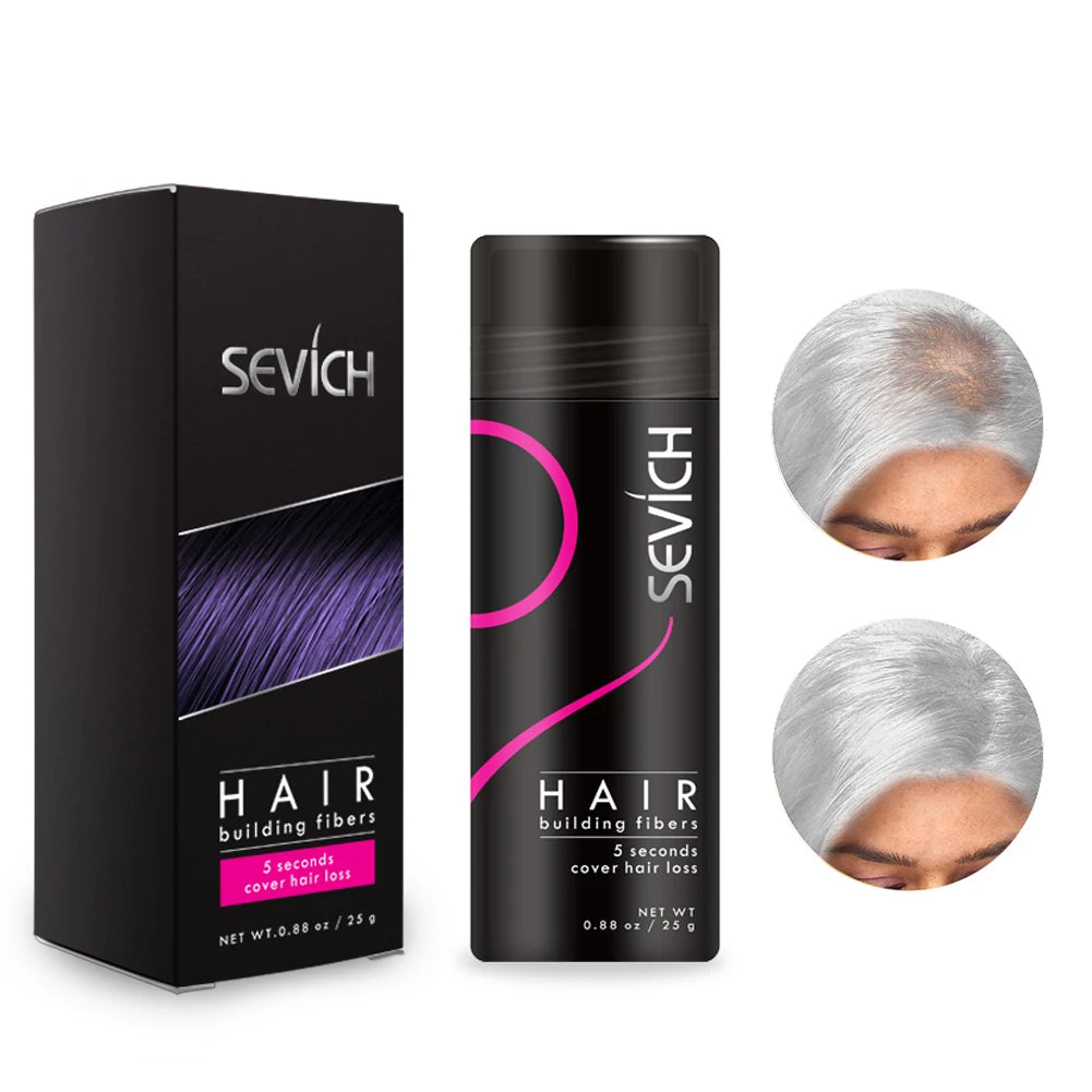Sevich Hair Building Fibers Keratin Thicker Anti Hair Loss Products Concealer Refill Thickening Hair Fiber Powders Growth 25g