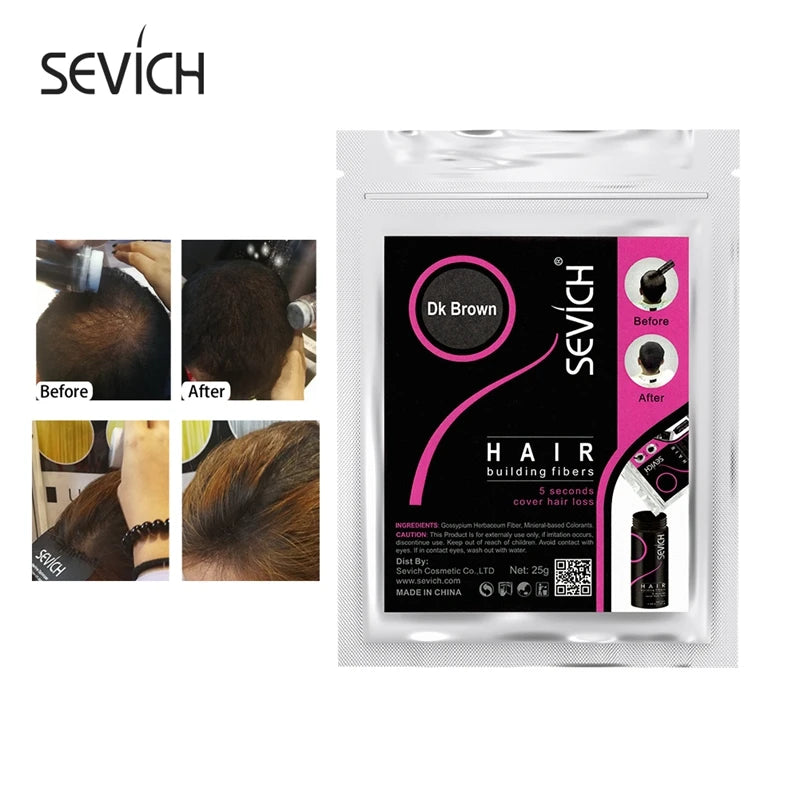 SEVICH 25g Hair Fibers Refill Bag Bald Extension Hair Growth Powder Salon Professional Hair Treatment Unisex Hair Loss Products - AliExpress 66
