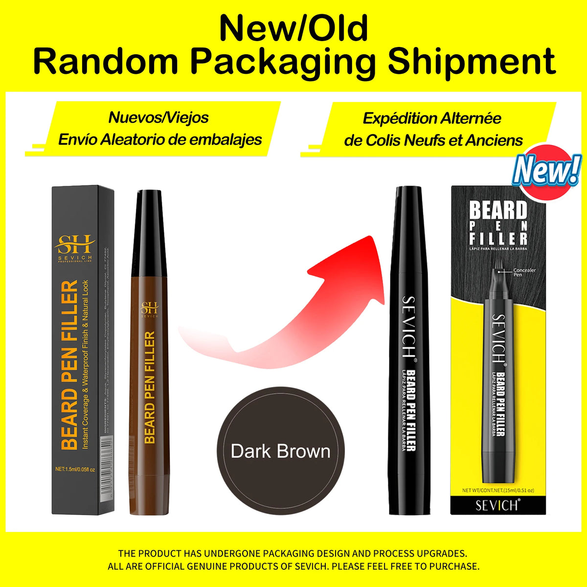 SEVICH Beard Filling Pen Kit Beard Enhancer Brush Beard Coloring Shaping Tools Waterproof Black Brown Hair Pencil Repair Tools - AliExpress 66