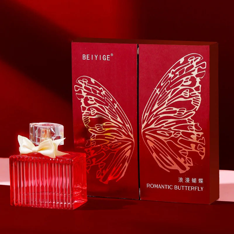 50ML Romantic Butterfly Perfume Gift Box Set Eau De Toilette Elegant Charming Long Lasting Floral Fruity Fragrance For Women