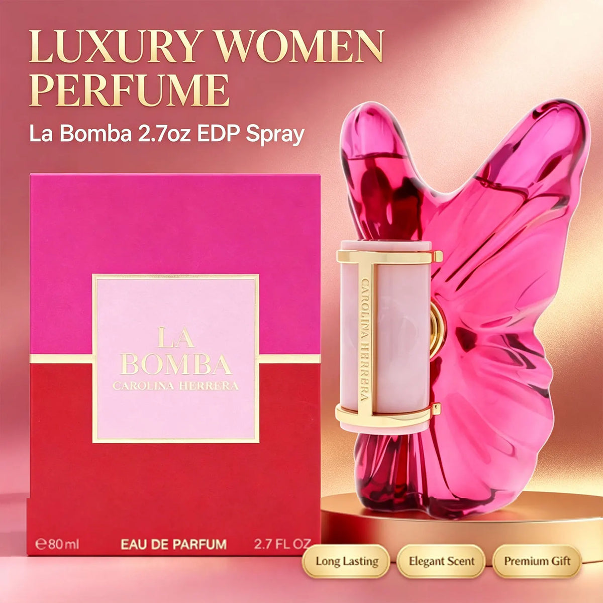 Carolina Herrera La Bomba Eau de Parfum Spray for Women 2.7oz Long Lasting Luxury Feminine Fragrance Daily Dating Perfume Gift - AliExpress 66