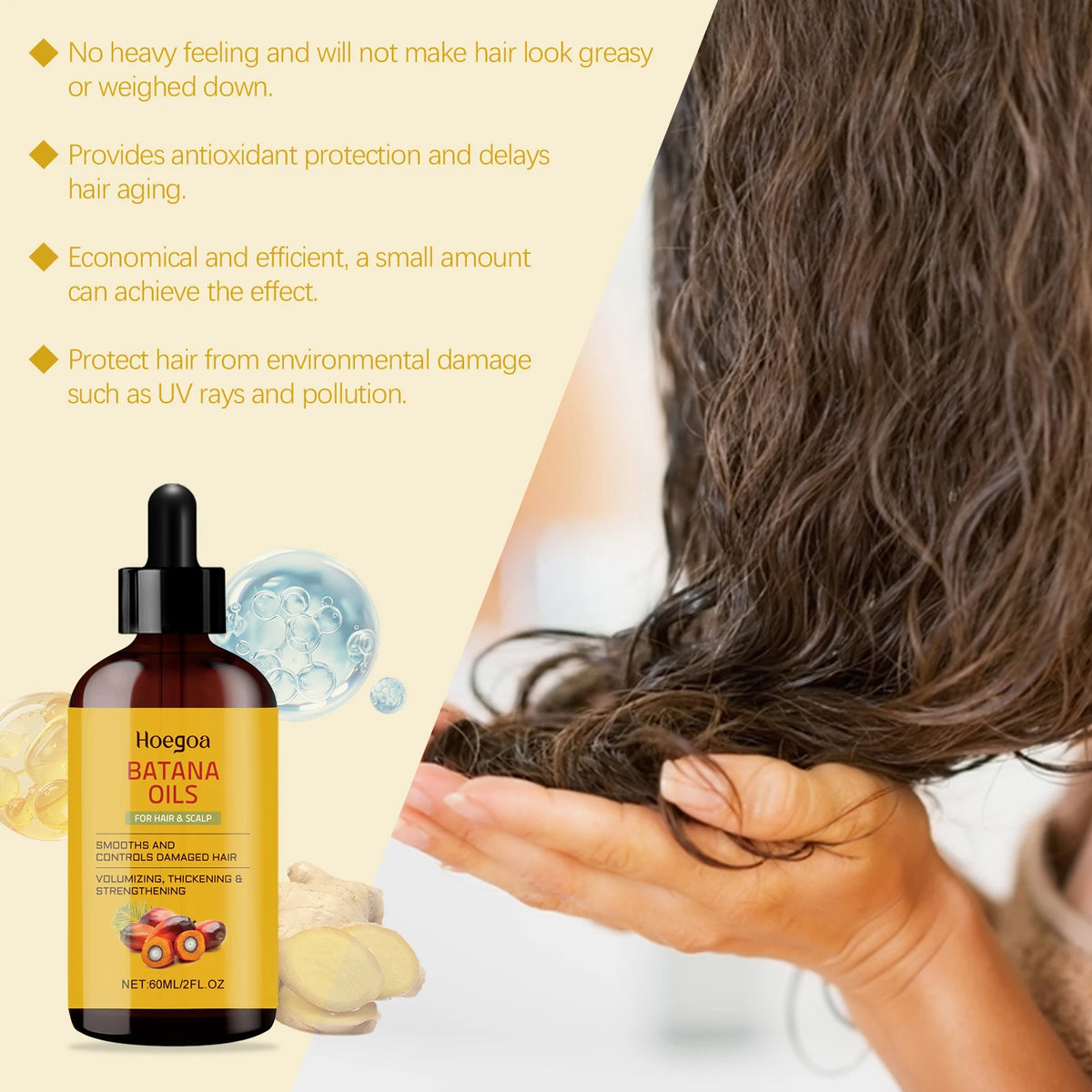Natural Organic Batana Hair Care Essence Oil Fast Hair Growth Nourishing Smooth Strengthen Root Scalp Hair Care Essence Oil 60ml - AliExpress 66