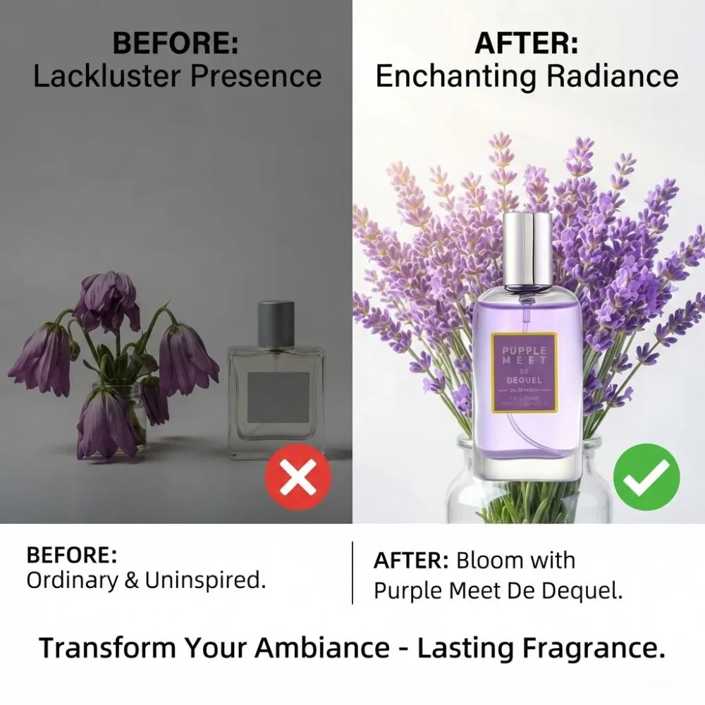 30ML Purple Encounter Women's Perfume Eau De Toilette Fresh Elegant Long Lasting Floral Fruity Fragrance For Daily & Dating Use