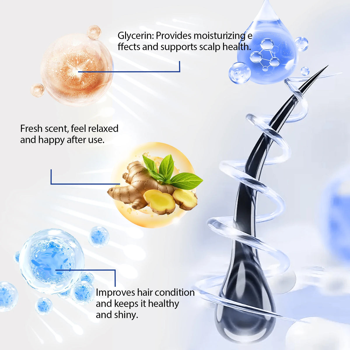 20G Hair Growth Serum Roll-On for Thicker Hair