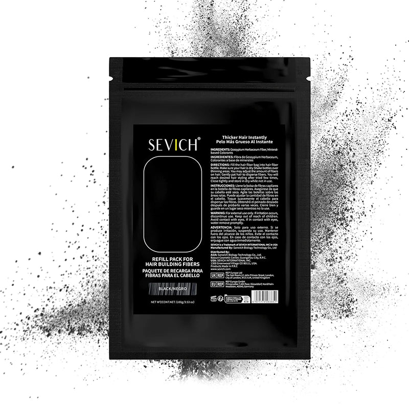 SEVICH Hair Fiber 100g Keratin Hair Building Fiber Thickening Hair Powder Concealer Refill Bag Bald Extension Care Product