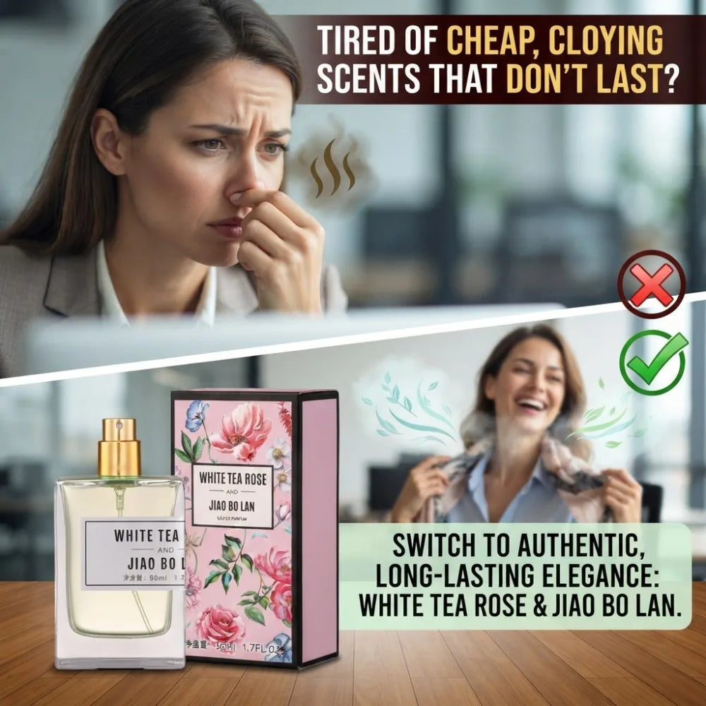 2026 New JIAO BO LAN White Tea Rose Perfume 50ml Long Last Fresh Floral Fragrance Elegant Clear Bottle Romantic Fragrance Gift - AliExpress 66