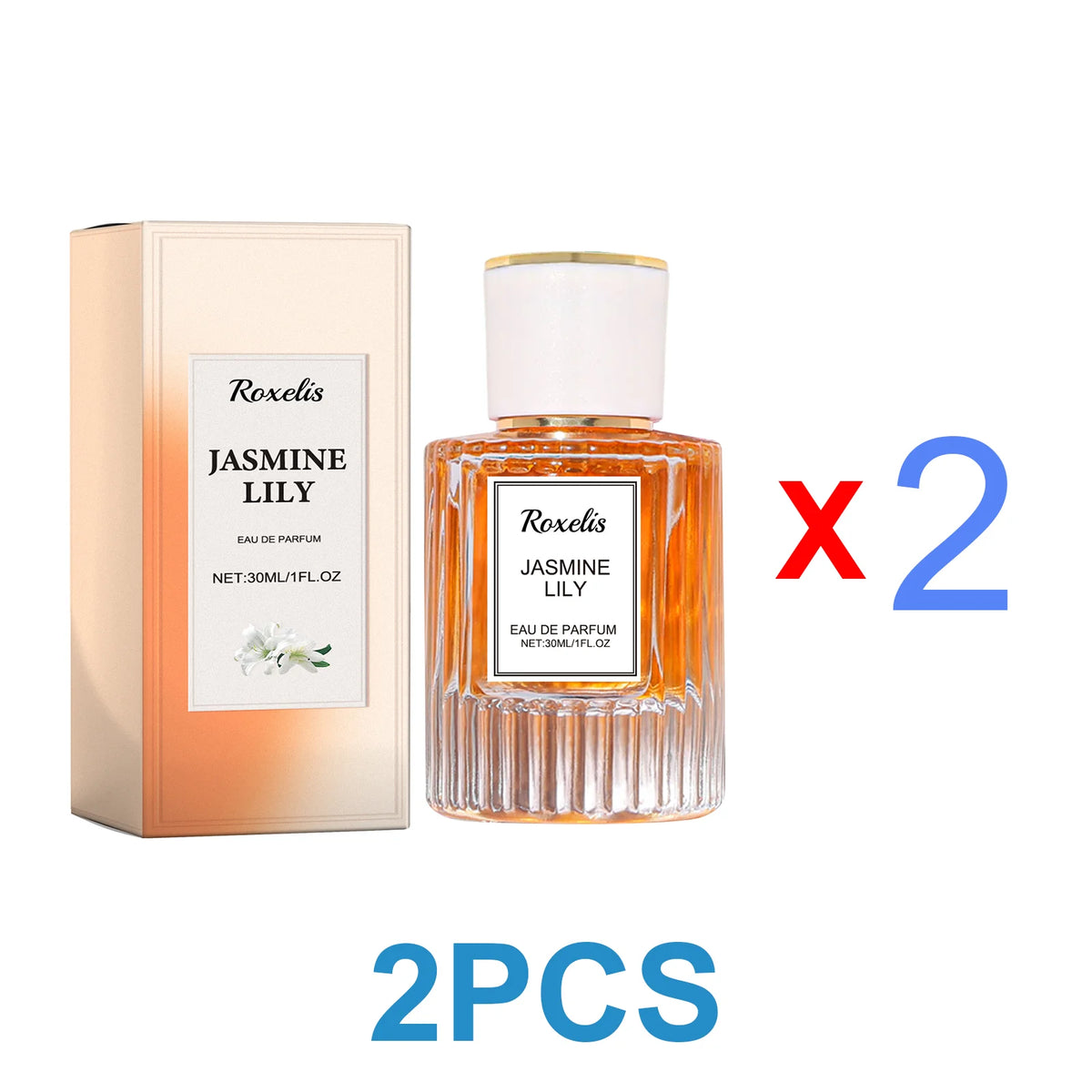 Elegant Women Perfume Jasmine Lily Floral Scent Long Lasting Fragrance Natural Fresh Scent Spray Eau De Toilette Flirting Pheromone For Daily Dating Seductive Romance Gift 30ml
