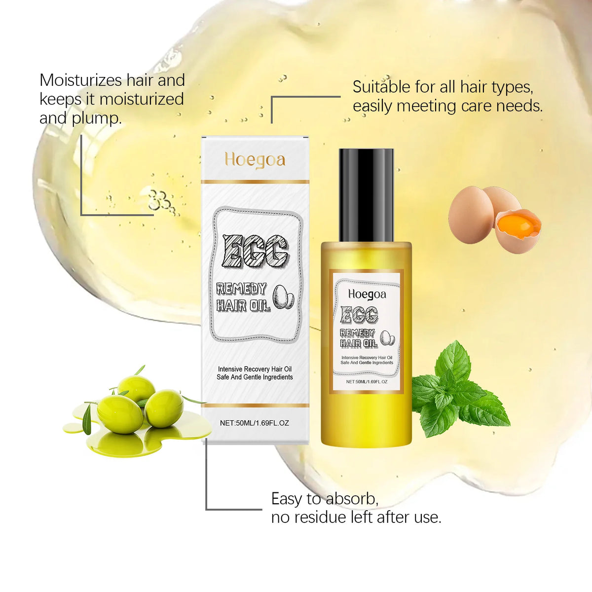 Egg Remedy Hair Oil Restore Soft Smooth Straighten Shiny Deep Moisturizer Nourish Hair Roots Frizzy Dry Scalp Hair Care Product - AliExpress 66