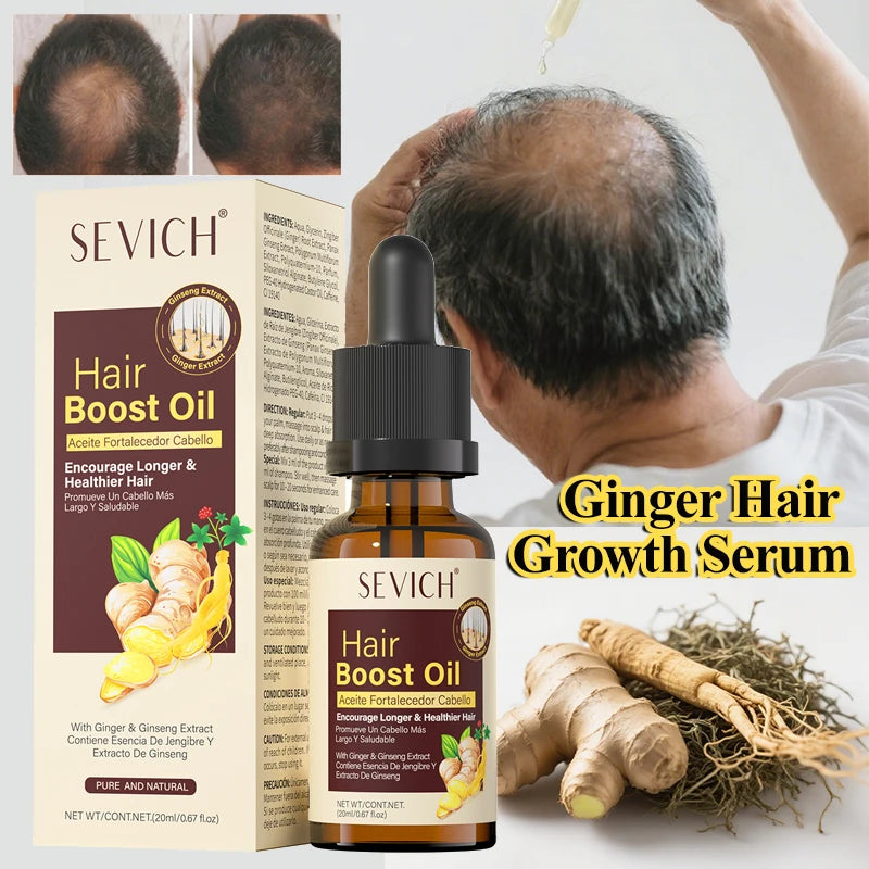 Ginger Hair Growth Serum Anti Hair Loss Oil Fast Regrowth Thicken Hair Care Scalp Essential Hair Promoting Regeneration Thicken - AliExpress 66