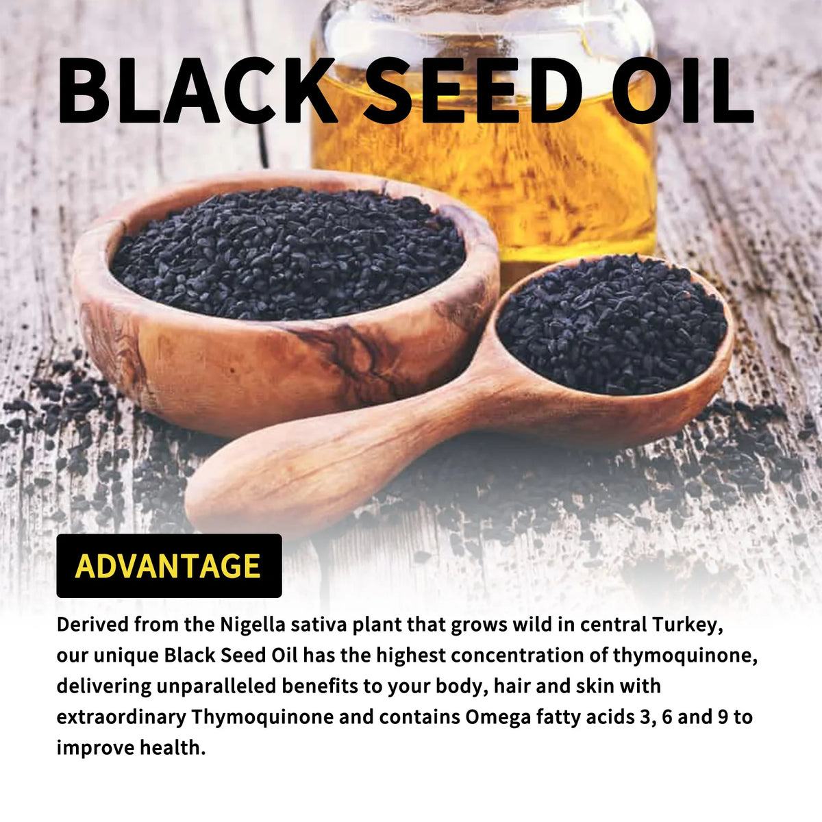 EELHOE Black Seed Oil for Hair Growth 60ml