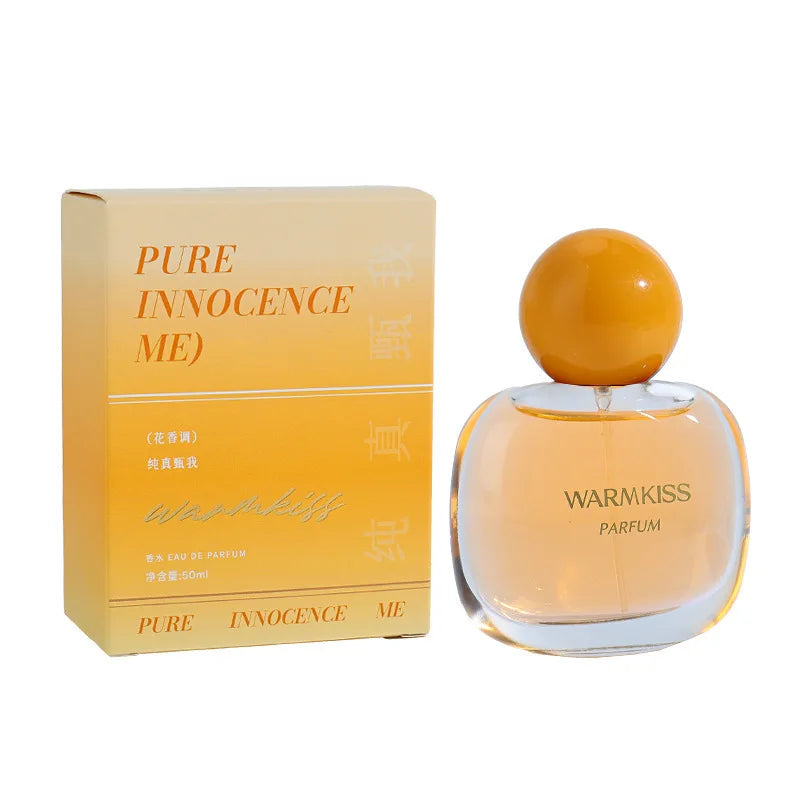 50ML Warmkiss Pure Innocence Me Perfume EDT Orange Blossom Jasmine Gardenia Amber Musk Long Lasting Floral Scent Women Fragrance