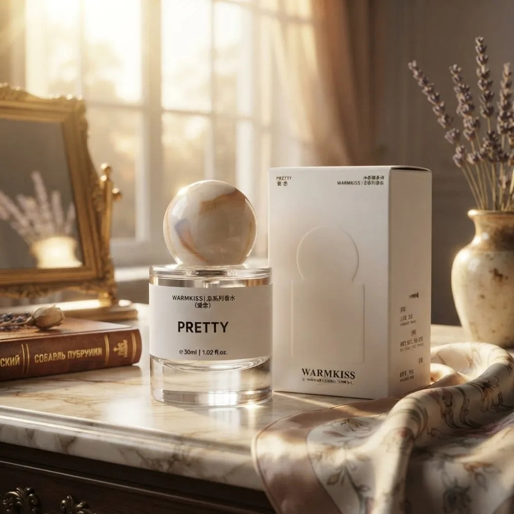 30ml Women Perfume Long Lasting Mild Woody Floral Light Scent Clear Round Bottle Ball Cap Portable Daily Travel Dating Fragrance