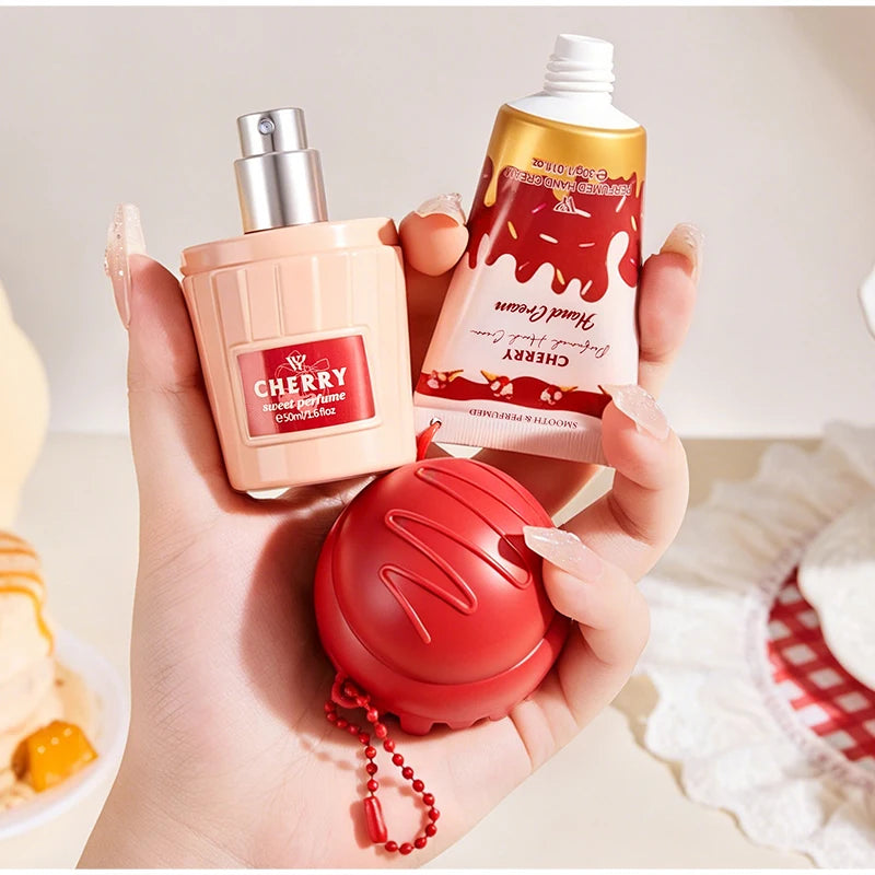 Ice Cream Shape Perfume Mist Hand Cream Set Bread Cherry Chocolate Scent Fragrance Spray Hand Lotion Daily Body Care Gift Kit - AliExpress 66