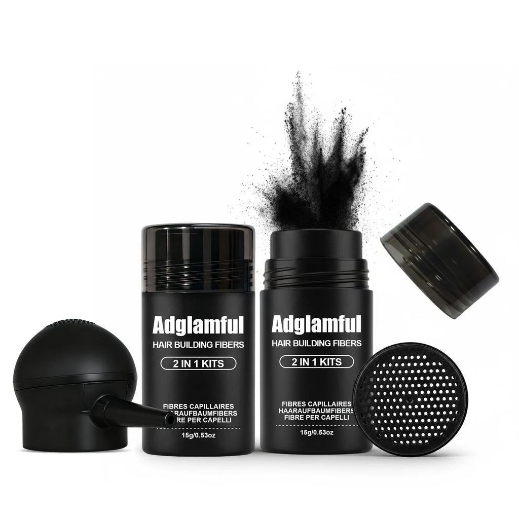 Adglamful Hair Fiber Kit: 2 Fiber Powders + Spray Bottle for Instant Thickening & Volume ¨C Quick 30 Sec Styling - AliExpress 66