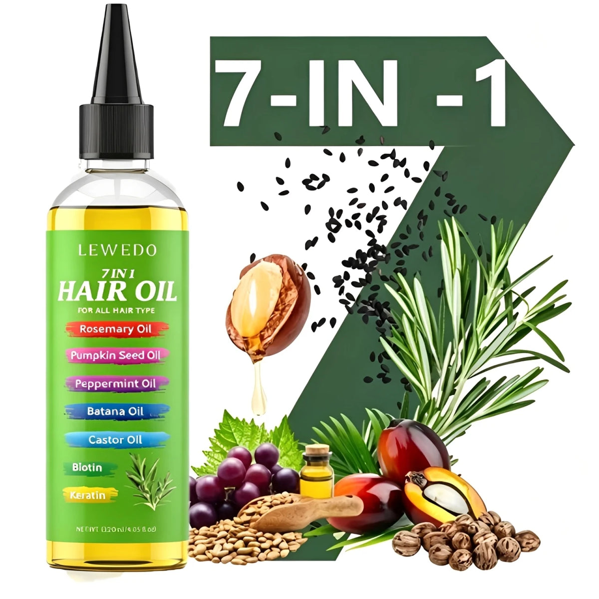 7-IN-1 Hair Oil for All Hair Types Natural Plant Oils Complex Hair Care Serum Reduces Breakage Hydration & Shine Hair Essence - AliExpress 66