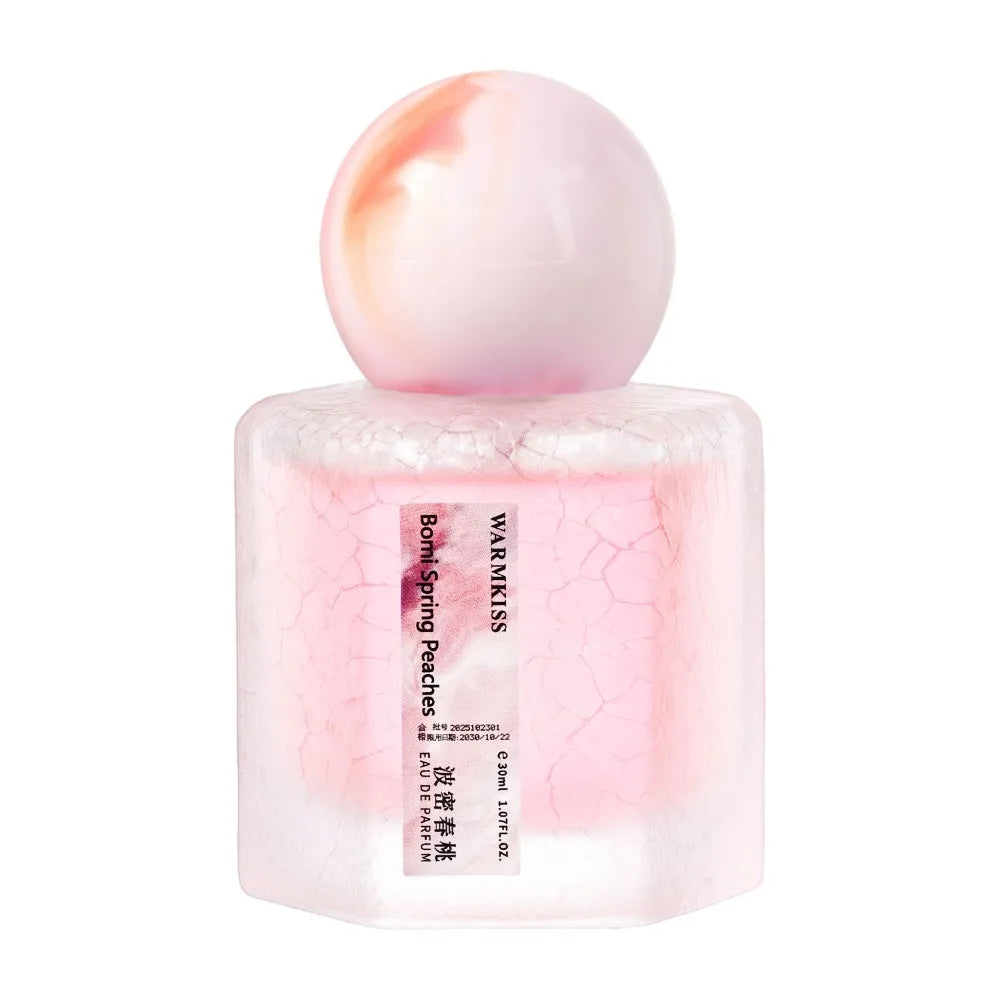 30ML Bomi Spring Peach Perfume Fresh Sweet Floral Fruity Milk Long Lasting Fragrance Eau de Toilette For Women Daily Dating