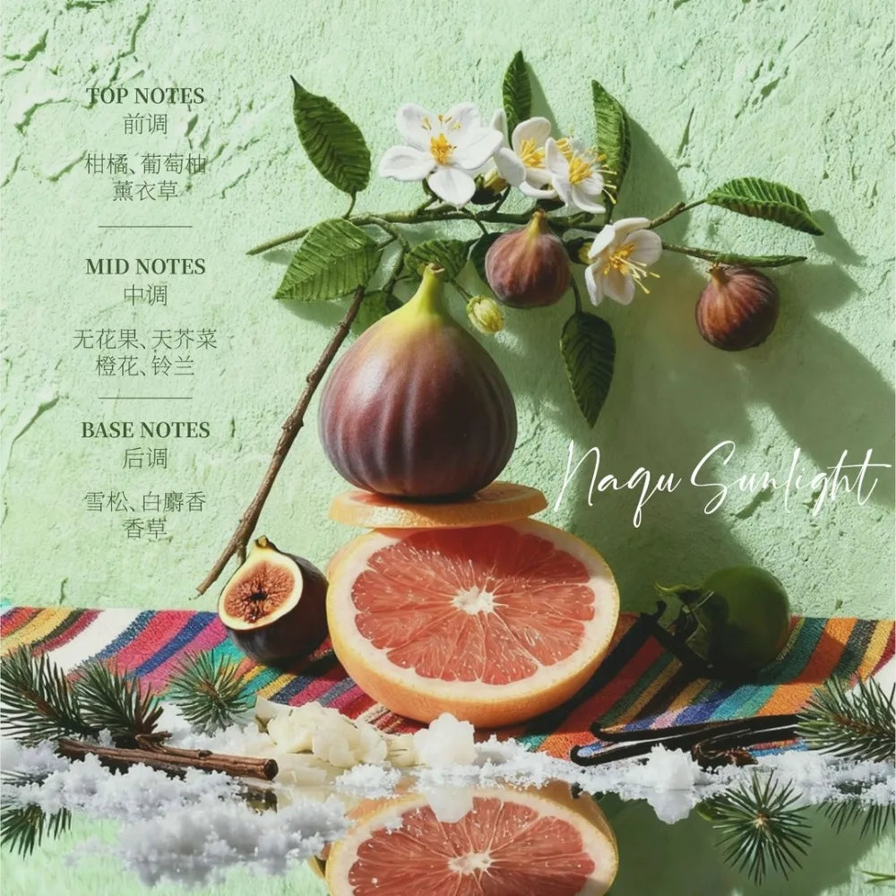 Nagqu Sunlight Perfume for Women 50ml Long-lasting Fruity Woody Fresh Fig Eau de Toilette Clean & Elegant Fragrance Gift for Her