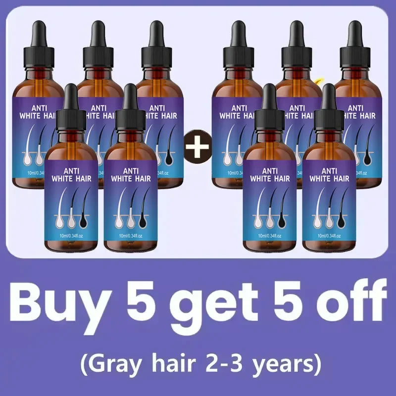 24 NEW White To Black Gray White Hair Serum Natural Color Repair Nourish Essence Anti-gray Care for Men Women - AliExpress 66