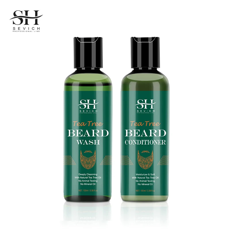 Men's Beard Growth Kit 4pcs Tea Tree Oil