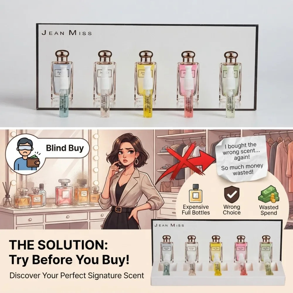 JEAN MISS Multi Scent Mini Perfume Sample Set Long Lasting Light Fragrance Portable Travel Pocket Gift Perfume Kit For Ladies