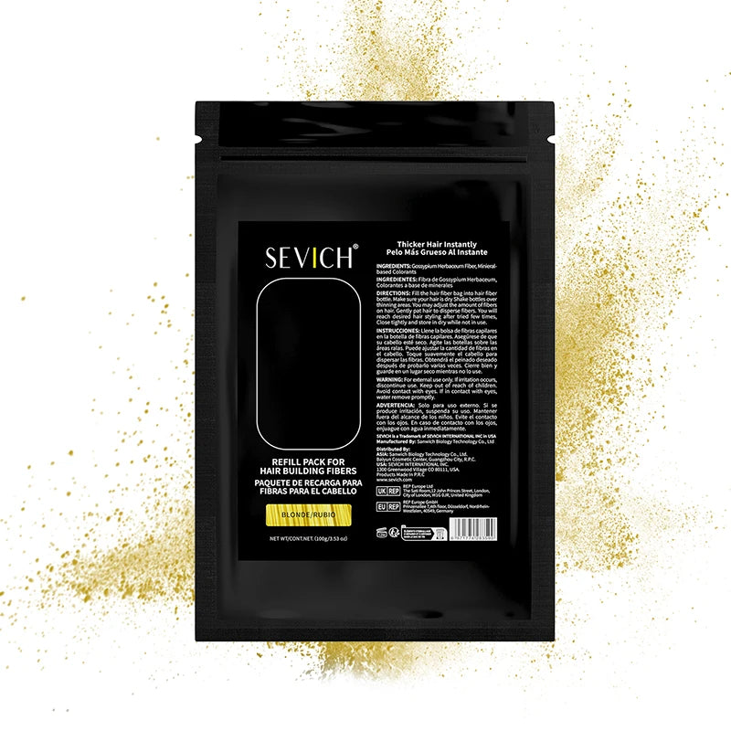 SEVICH Hair Fiber 100g Keratin Hair Building Fiber Thickening Hair Powder Concealer Refill Bag Bald Extension Care Product