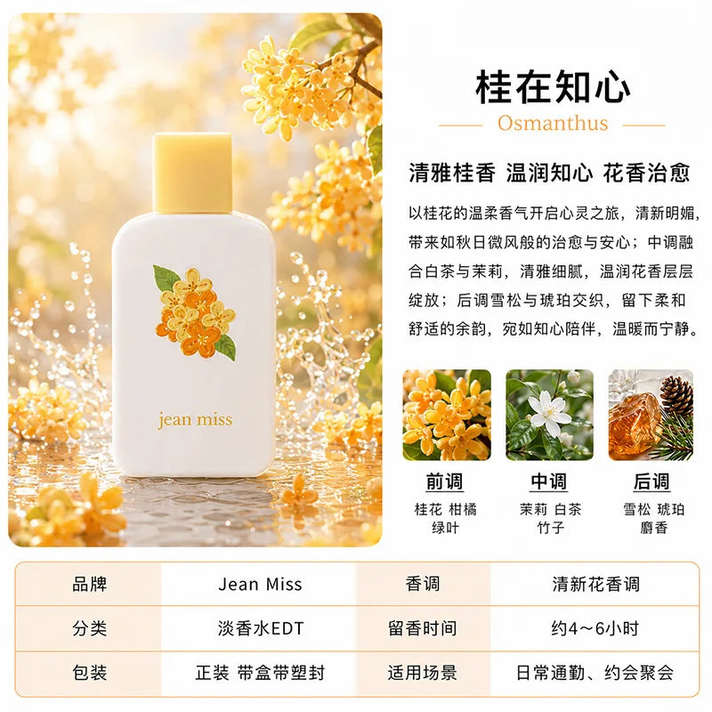50ML Cartoon Fruit Flower Printing Perfume Natural Fresh Floral Fruity Scent Long Lasting Eau De Toilette For Women Daily Dating