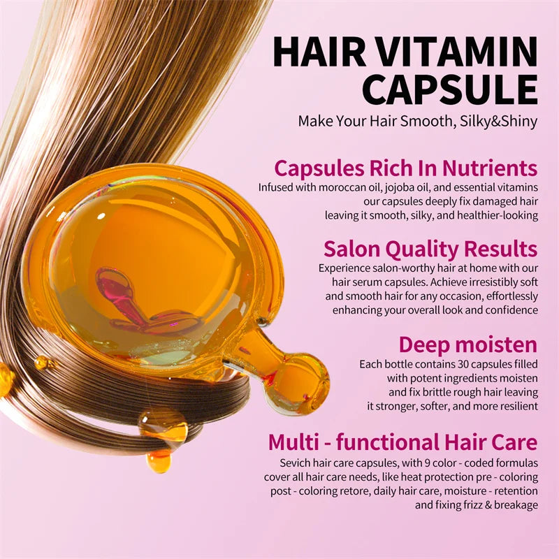 MIX Hair Vitamin Capsule Hair Treatment Oil Fast Restore Frizzy Hair Soft Smooth Shiny Keratin Complex Oil Hair Care Capsules - AliExpress 66