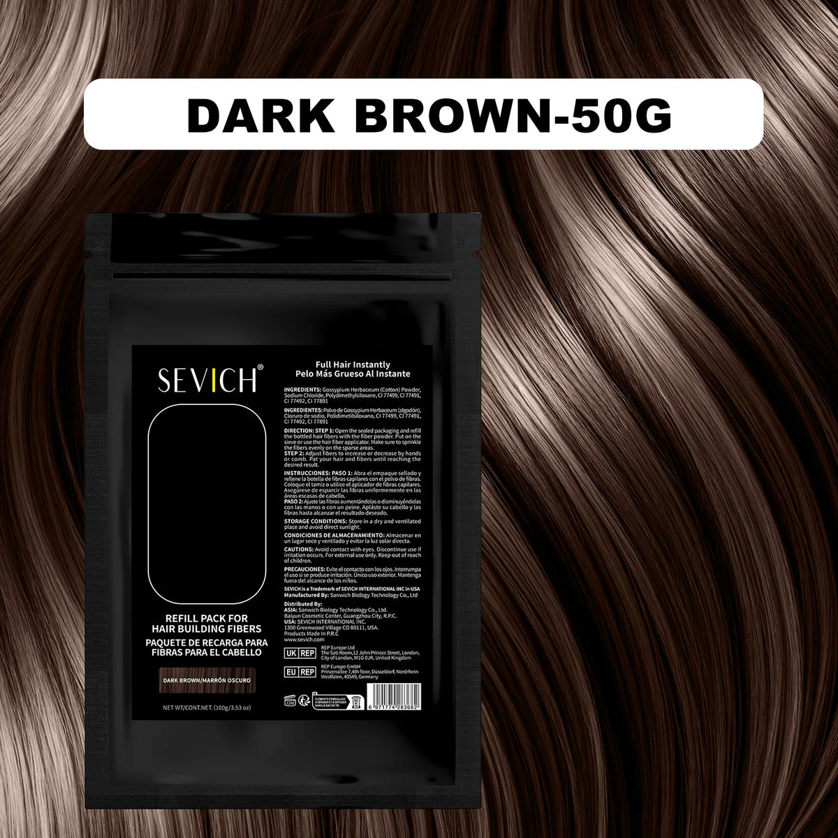 SEVICH 50g Hair Loss Building Hair Fibers Blender Conceal Styling Fiber Hair Powders Thinning Keratin Eyelash Extension Black - AliExpress 66