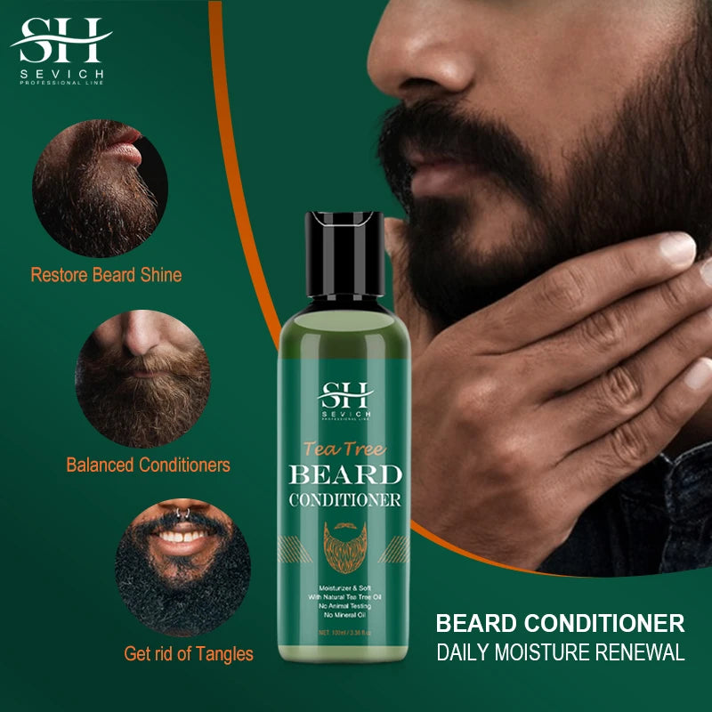 Men's Beard Growth Kit 4pcs Tea Tree Oil