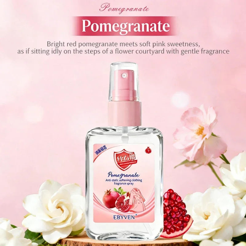 Clothing Fragrance Spray,Closet Fabric Anti-Static Deodorizing Mist,Long-Lasting Odor Eliminator,Camellia /Pomegranate Scent