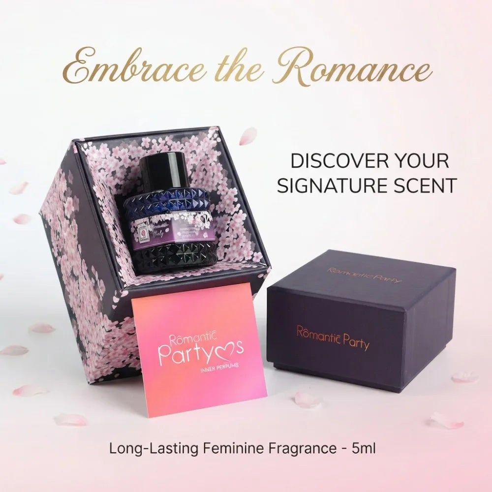 Women Intimate Perfume Gift Box Mini Diamond Bottle Long Lasting Soft Floral Light Scent Sakura Portable Travel Dating Fragrance