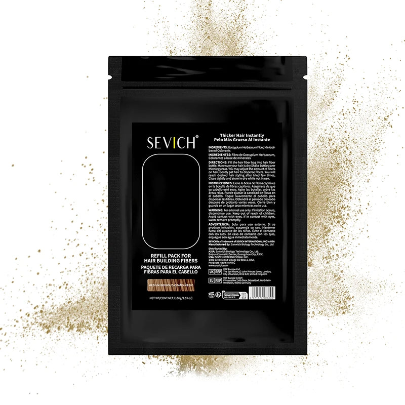 Sevich Hair Building Fibers Hair Refill 100g Hair Concealer Powder with Thinning Hair Covers Bald Spots Hair Fiber Powder Unisex - AliExpress 66
