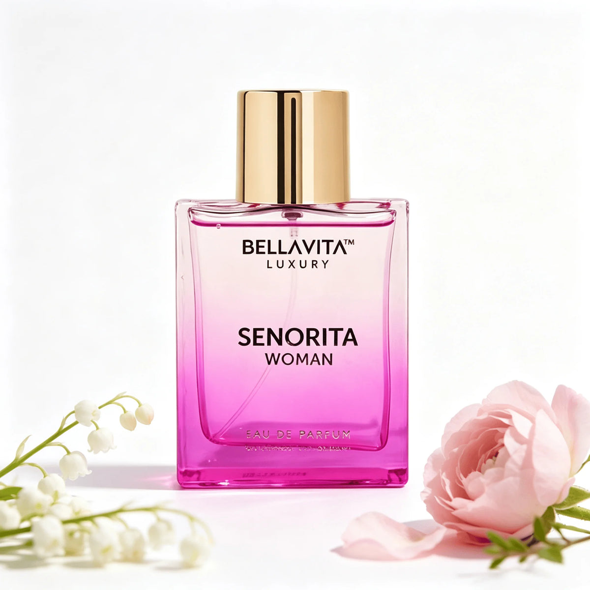 BELLAVITA LUXURY Senorita Woman 100ml Ladies EDP Spray Long Lasting Elegant Floral Cologne Pink Transparent Bottle Gift Package - AliExpress 66