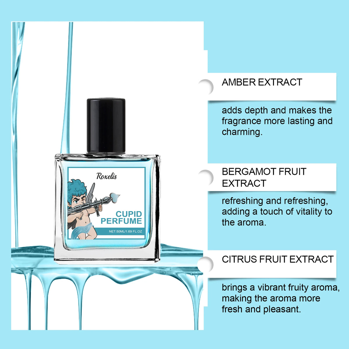 Cupid Perfume for Men,Pheromones fragrance&Natural Plant Extract Scent Base,Long Lasting Scent Formula&Cupid Vibe Perfume, Enhance Social Charm,Fresh Aquatic Woody Unisex Fragrance&50ml Portable Square Bottle,Ideal for All Scenarios - AliExpress 66