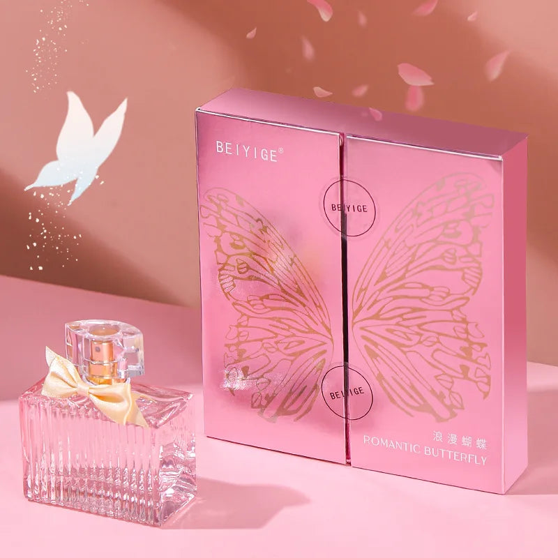 50ML Romantic Butterfly Perfume Gift Box Set Eau De Toilette Elegant Charming Long Lasting Floral Fruity Fragrance For Women