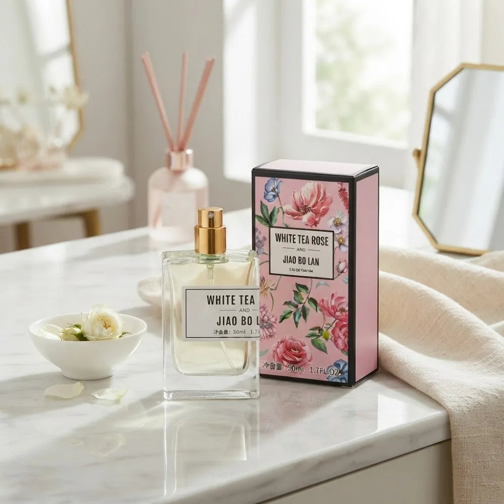 2026 New JIAO BO LAN White Tea Rose Perfume 50ml Long Last Fresh Floral Fragrance Elegant Clear Bottle Romantic Fragrance Gift - AliExpress 66