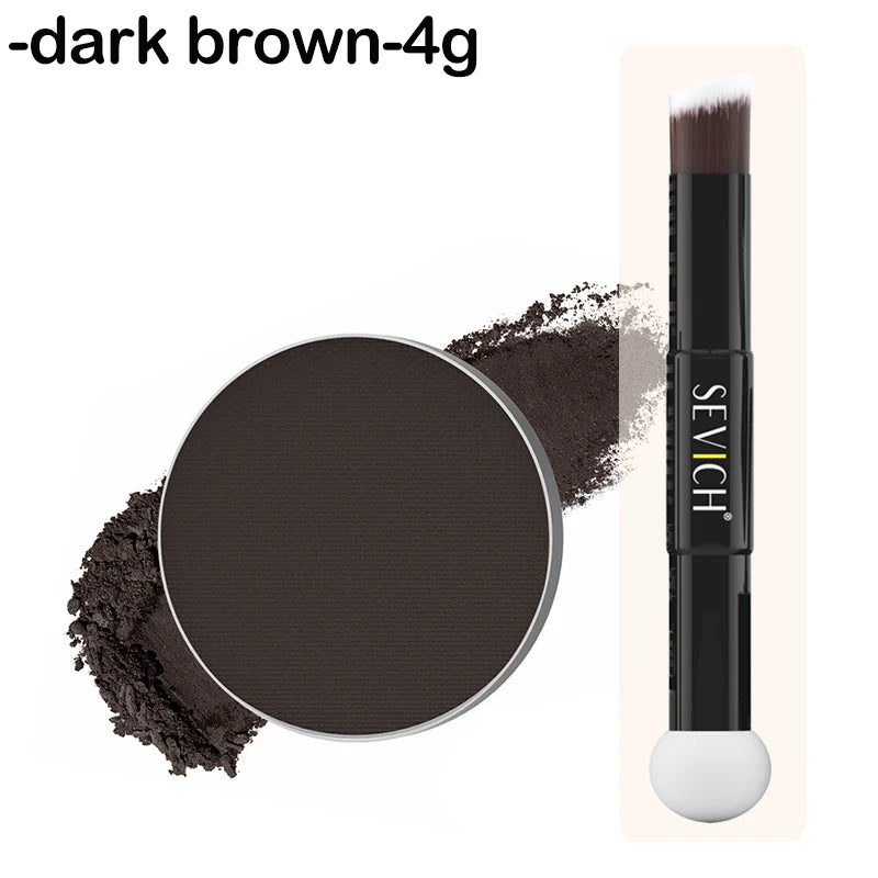 SEVICH Mini-Hairline Powder 4g Waterproof Hairline Shadow Powder Black Root Cover Up Hair Concealer Double Ended Makeup Brush - AliExpress 66