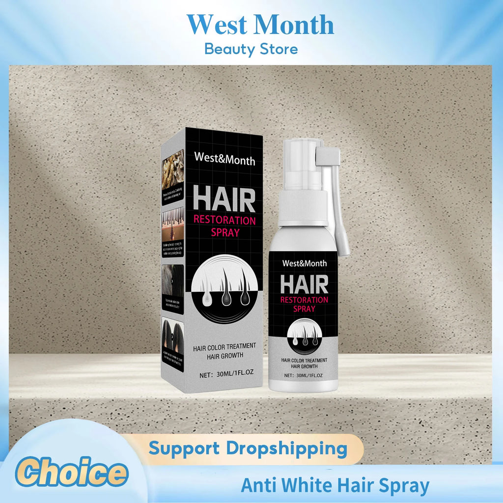 Black Hair Spray 30ml Natural Gray to Black Treatment