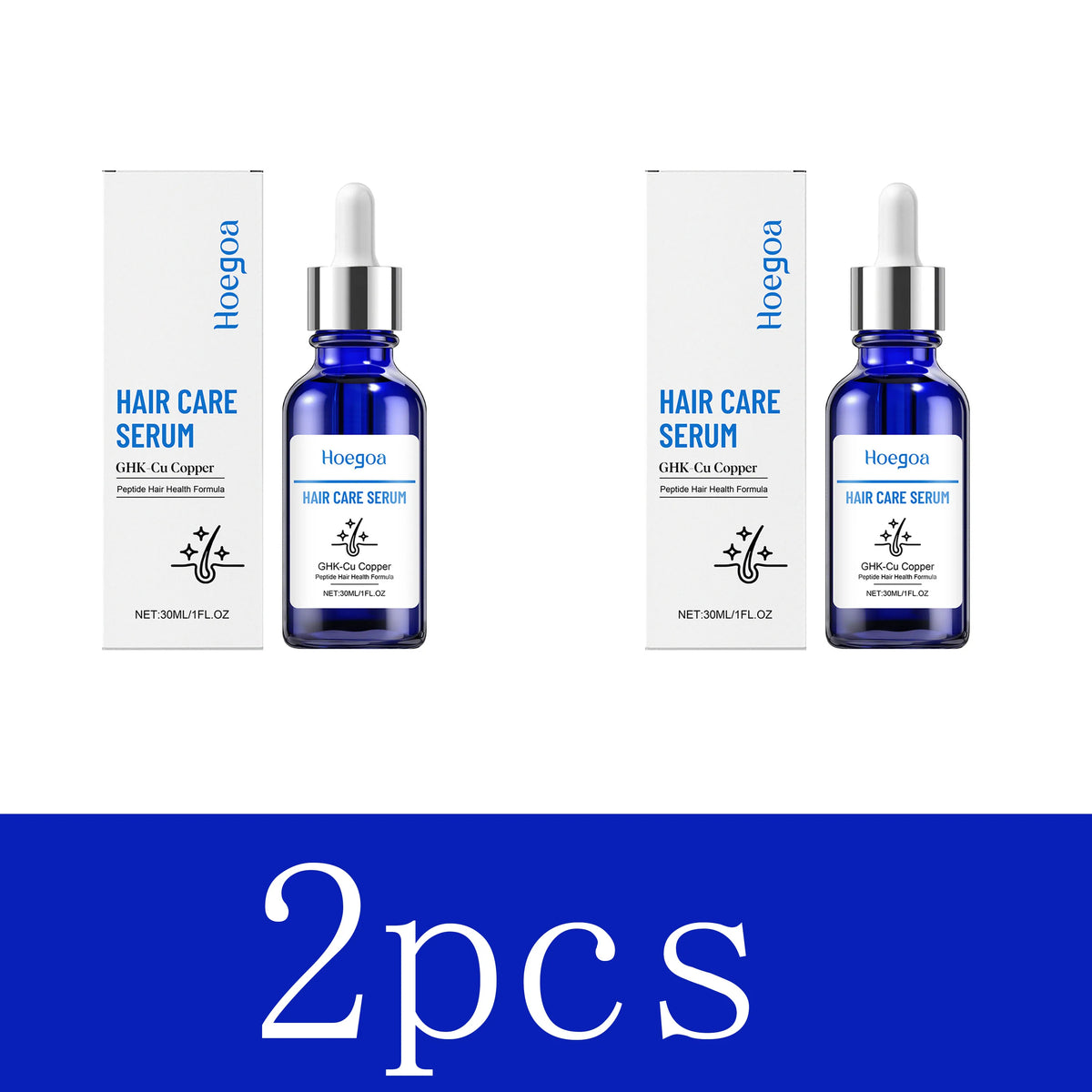 30ML Copper Peptide Serum for Hair Growth, GHK-Cu Peptide Hair Serum Non-Greasy Scalp Care for Thicker Fuller Hair Anti Loss